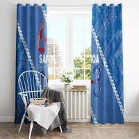 Samoa Independence Day Window Curtain Anniversary 63th-Siapo Art LT03 - Polynesian Pride
