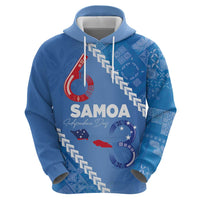 Samoa Independence Day Zip Hoodie Anniversary 63th-Siapo Art