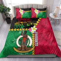 Vanuatu Nakamal and Plumeria Flowers Bedding Set Polynesian Pattern LT03 - Polynesian Pride