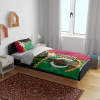 Vanuatu Nakamal and Plumeria Flowers Bedding Set Polynesian Pattern LT03 - Polynesian Pride