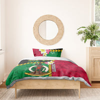 Vanuatu Nakamal and Plumeria Flowers Bedding Set Polynesian Pattern LT03 - Polynesian Pride