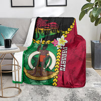 Vanuatu Nakamal and Plumeria Flowers Blanket Polynesian Pattern LT03 - Polynesian Pride