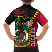 Vanuatu Nakamal and Plumeria Flowers Hawaiian Shirt Polynesian Pattern LT03 - Polynesian Pride