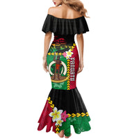 Vanuatu Nakamal and Plumeria Flowers Mermaid Dress Polynesian Pattern LT03 - Polynesian Pride