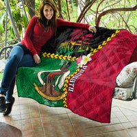 Vanuatu Nakamal and Plumeria Flowers Quilt Polynesian Pattern