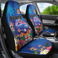 Fiji Bula Car Seat Cover Tropical Plants with Palm Tree and Iguana Colorful
