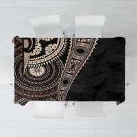 Fiji Traditional Masi Tablecloth Tapa Art Palm Leaves Pattern