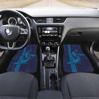 Aloha Hawaii Whale Kakau and Polynesian Tattoo Car Mats Dark Navy Color
