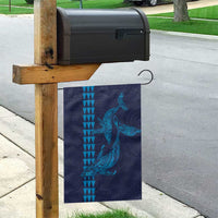 Aloha Hawaii Whale Kakau and Polynesian Tattoo Garden Flag Dark Navy Color LT03 - Polynesian Pride