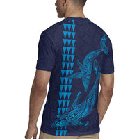 Aloha Hawaii Whale Kakau and Polynesian Tattoo Rugby Jersey Dark Navy Color LT03 - Polynesian Pride