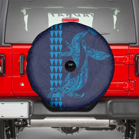 Aloha Hawaii Whale Kakau and Polynesian Tattoo Spare Tire Cover Dark Navy Color LT03 - Polynesian Pride