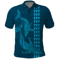 Aloha Hawaii Whale Kakau and Polynesian Tattoo Polo Shirt Light Blue Color LT03 Light Blue - Polynesian Pride