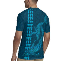 Aloha Hawaii Whale Kakau and Polynesian Tattoo Rugby Jersey Light Blue Color LT03 - Polynesian Pride