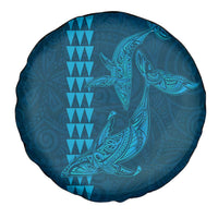 Aloha Hawaii Whale Kakau and Polynesian Tattoo Spare Tire Cover Light Blue Color LT03 - Polynesian Pride