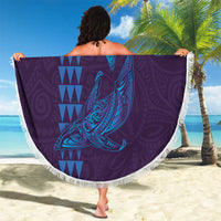 Aloha Hawaii Whale Kakau and Polynesian Tattoo Beach Blanket Purple Color LT03 - Polynesian Pride