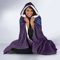 Aloha Hawaii Whale Kakau and Polynesian Tattoo Hooded Blanket Purple Color LT03 - Polynesian Pride