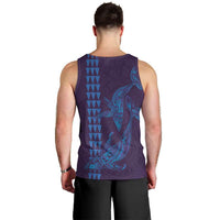 Aloha Hawaii Whale Kakau and Polynesian Tattoo Men Tank Top Purple Color LT03 - Polynesian Pride