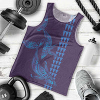 Aloha Hawaii Whale Kakau and Polynesian Tattoo Men Tank Top Purple Color LT03 - Polynesian Pride