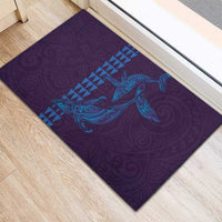 Aloha Hawaii Whale Kakau and Polynesian Tattoo Rubber Doormat Purple Color LT03 - Polynesian Pride