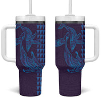 Aloha Hawaii Whale Kakau and Polynesian Tattoo Tumbler With Handle Purple Color LT03 One Size: 40 oz Purple - Polynesian Pride