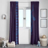 Aloha Hawaii Whale Kakau and Polynesian Tattoo Window Curtain Purple Color LT03 - Polynesian Pride