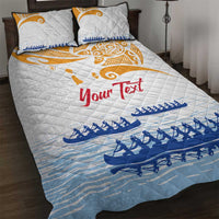 Personalised Hawaiki Nui Va'a French Polynesian Pattern Quilt Bed Set White Color LT03 White - Polynesian Pride