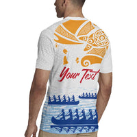 Personalised Hawaiki Nui Va'a French Polynesian Pattern Rugby Jersey White Color