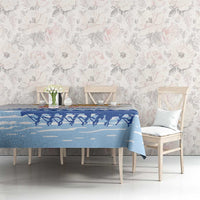 Personalised Hawaiki Nui Va'a French Polynesian Pattern Tablecloth White Color LT03 - Polynesian Pride