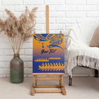 Personalised Hawaiki Nui Va'a French Polynesian Pattern Canvas Wall Art Sunset Color LT03 - Polynesian Pride