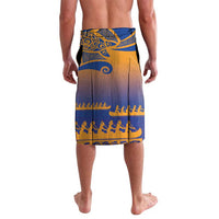 Personalised Hawaiki Nui Va'a French Polynesian Pattern Lavalava Sunset Color LT03 - Polynesian Pride