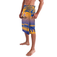 Personalised Hawaiki Nui Va'a French Polynesian Pattern Lavalava Sunset Color LT03 - Polynesian Pride