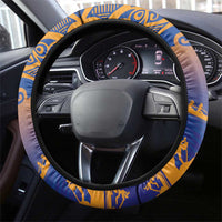 Hawaiki Nui Va'a French Polynesian Pattern Steering Wheel Cover Sunset Color LT03 - Polynesian Pride