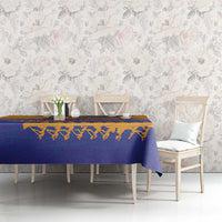 Personalised Hawaiki Nui Va'a French Polynesian Pattern Tablecloth Sunset Color LT03 - Polynesian Pride