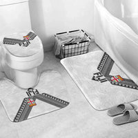 Rugby Fiji Bathroom Set Fijian Masi Tribal Sporty Style White Color - Polynesian Pride