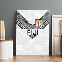 Rugby Fiji Canvas Wall Art Fijian Masi Tribal Sporty Style White Color - Polynesian Pride