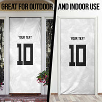 Custom Rugby Fiji Door Cover Fijian Masi Tribal Sporty Style White Color - Polynesian Pride