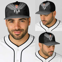 Rugby Fiji Baseball Net Cap Fijian Masi Tribal Sporty Style Black Color - Polynesian Pride