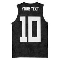 Custom Rugby Fiji Basketball Jersey Fijian Masi Tribal Sporty Style Black Color - Polynesian Pride