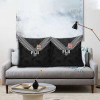 Rugby Fiji Pillow Cover Fijian Masi Tribal Sporty Style Black Color - Polynesian Pride