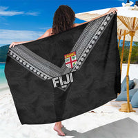 Rugby Fiji Sarong Fijian Masi Tribal Sporty Style Black Color - Polynesian Pride