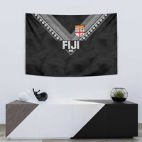 Rugby Fiji Tapestry Fijian Masi Tribal Sporty Style Black Color - Polynesian Pride