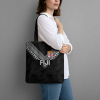 Rugby Fiji Tote Bag Fijian Masi Tribal Sporty Style Black Color - Polynesian Pride