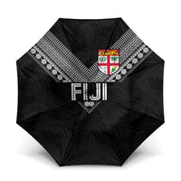 Rugby Fiji Umbrella Fijian Masi Tribal Sporty Style Black Color - Polynesian Pride