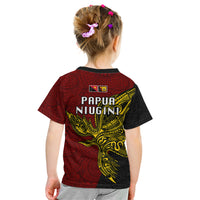 Papua New Guinea Western Province Kid T Shirt PNG Birds Of Paradise Polynesian Arty Style LT03 - Polynesian Pride