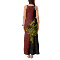 Personalised Papua New Guinea Western Province Tank Maxi Dress PNG Birds Of Paradise Polynesian Arty Style LT03 - Polynesian Pride