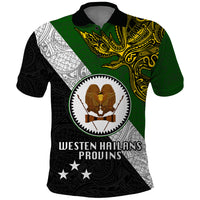 Papua New Guinea Western Highlands Province Polo Shirt PNG Birds Of Paradise Polynesian Arty Style LT03 Green - Polynesian Pride