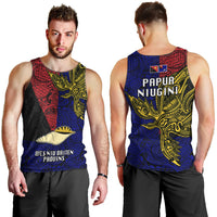 Papua New Guinea West New Britain Province Men Tank Top PNG Birds Of Paradise Polynesian Arty Style LT03 - Polynesian Pride