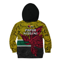 Papua New Guinea Hela Province Kid Hoodie PNG Birds Of Paradise Polynesian Arty Style LT03 - Polynesian Pride