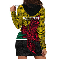 Personalised Papua New Guinea Hela Province Hoodie Dress PNG Birds Of Paradise Polynesian Arty Style LT03 - Polynesian Pride