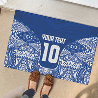 Custom Samoa Pacific Rugby 2024 Rubber Doormat Polynesian Pacific Tribal Pattern